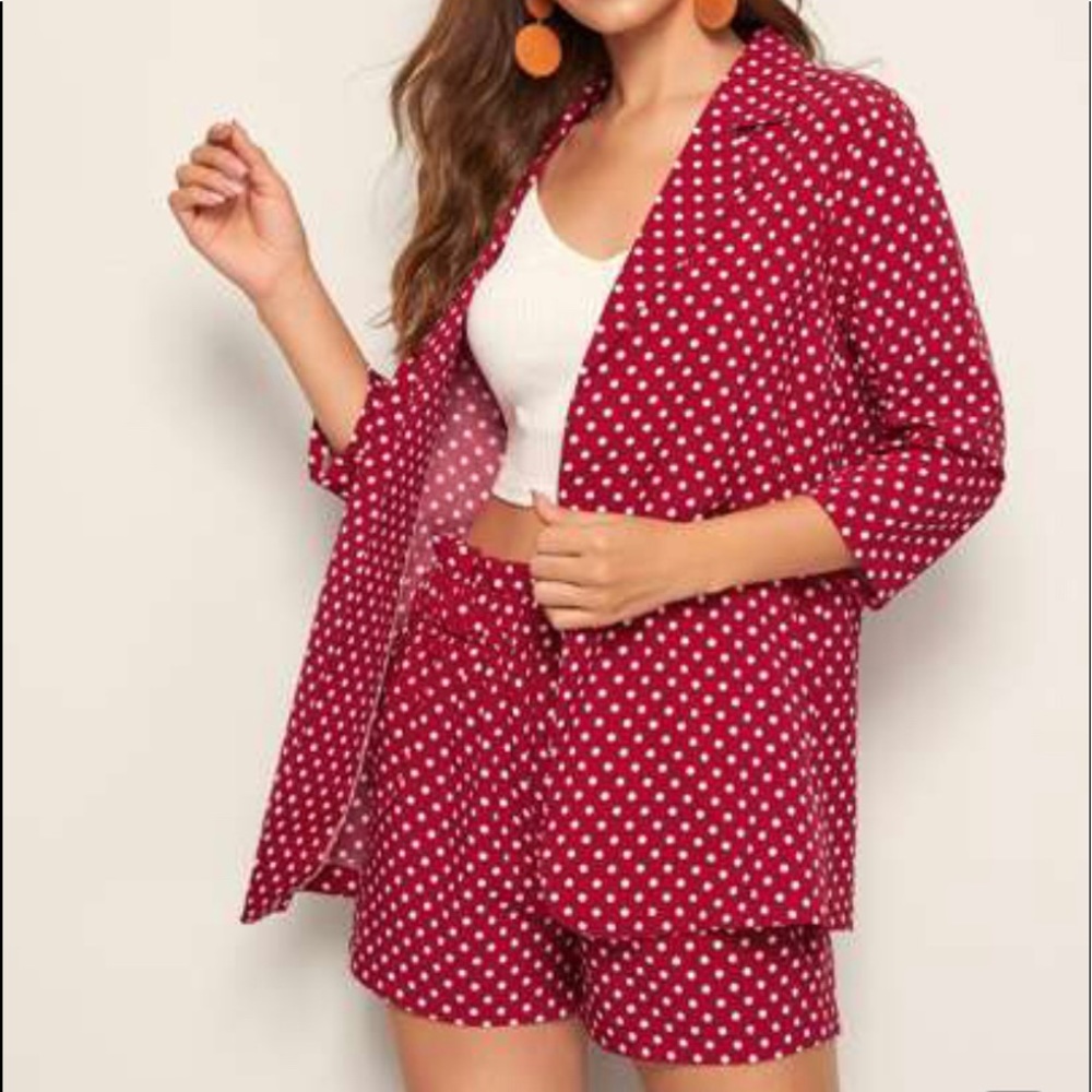 POLKA DOT TOP WITH PAPER BAG SHORTS SZ XL